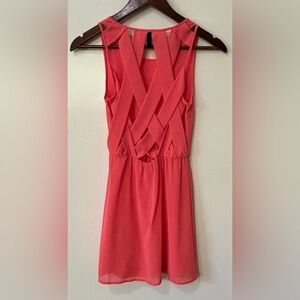 Divided| H&M| Coral Criss-Cross Back Mini Dress